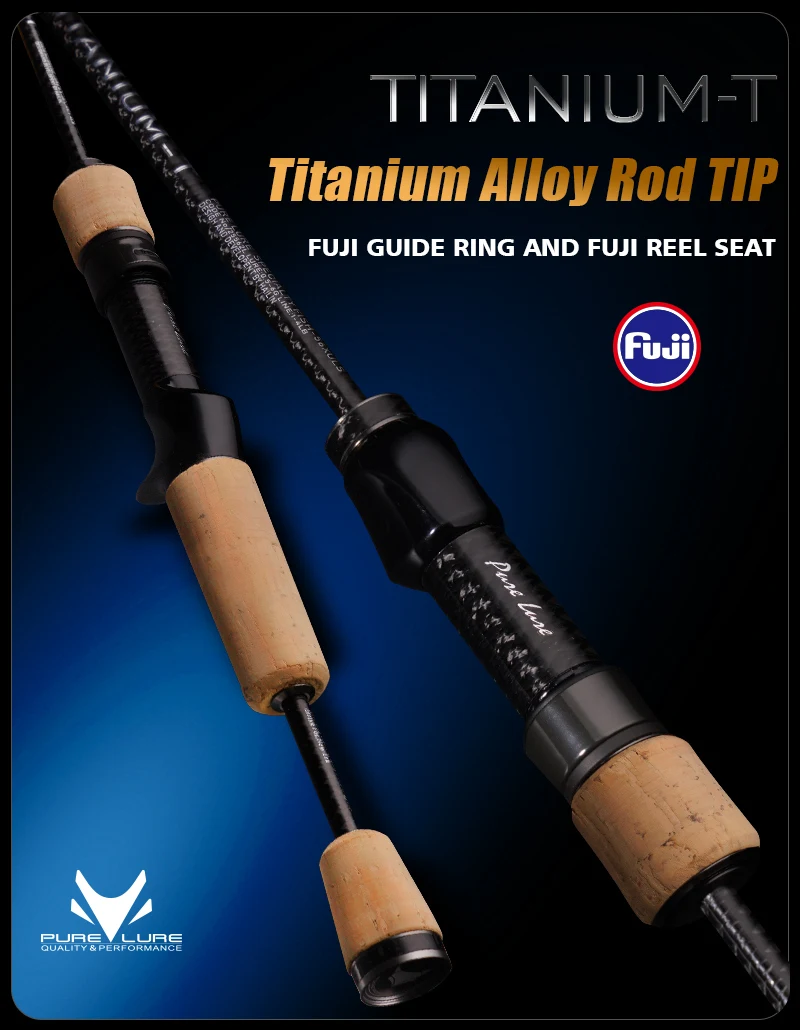 PURELURE TITANIUM-T XUL BFS Angelrute 0,5-6g Wurfgewicht 5FT 6FT für Barsch, Forelle, Bass Spinn- und Wurfangeln FUJI Guide Bracket F MF Action – Detail 1