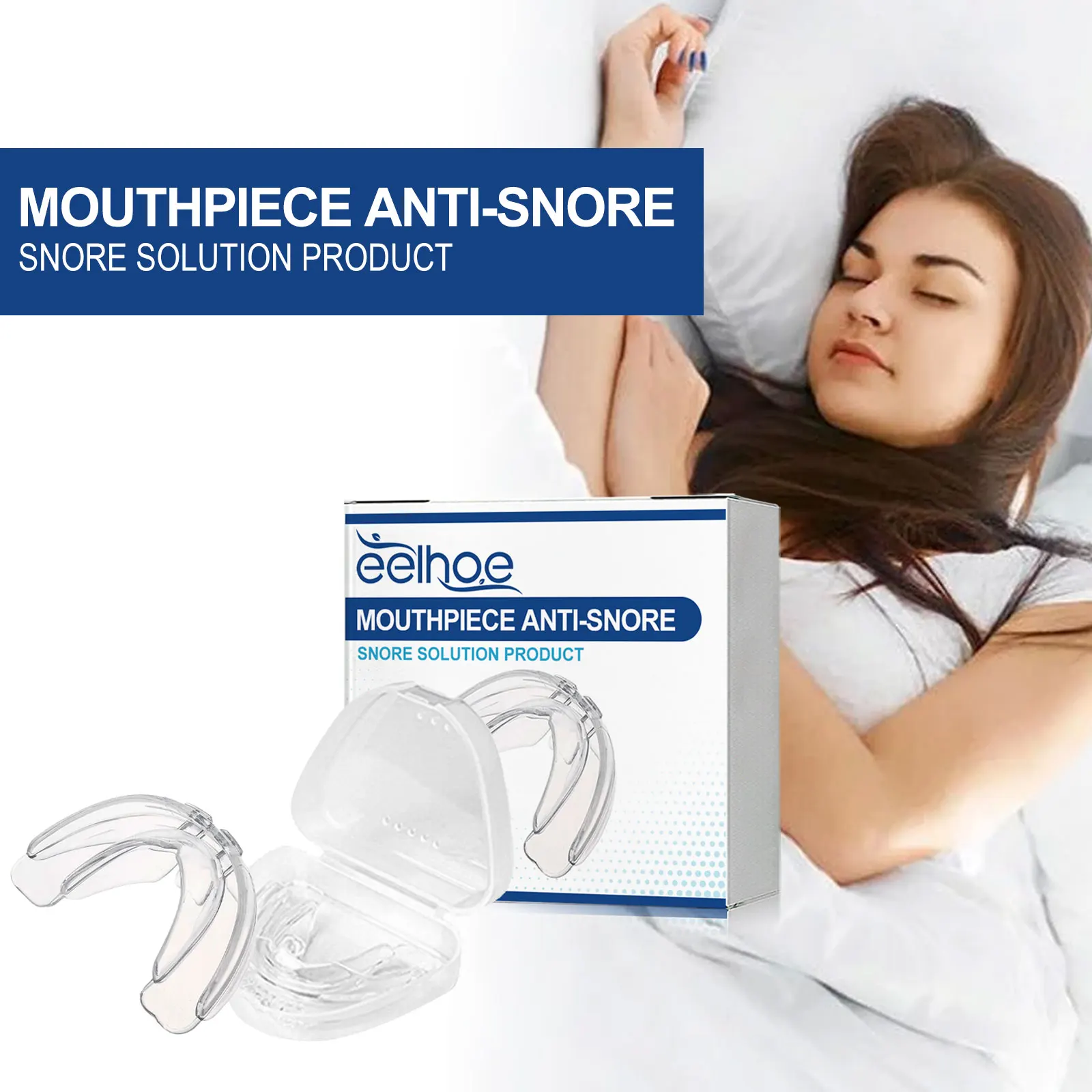 

Anti-Snoring Mouthpiece Prevent Teeth Bruxism Protect Teeth Easier Better Breathing Improve Sleep Quality Stop Snore Mouth Guard