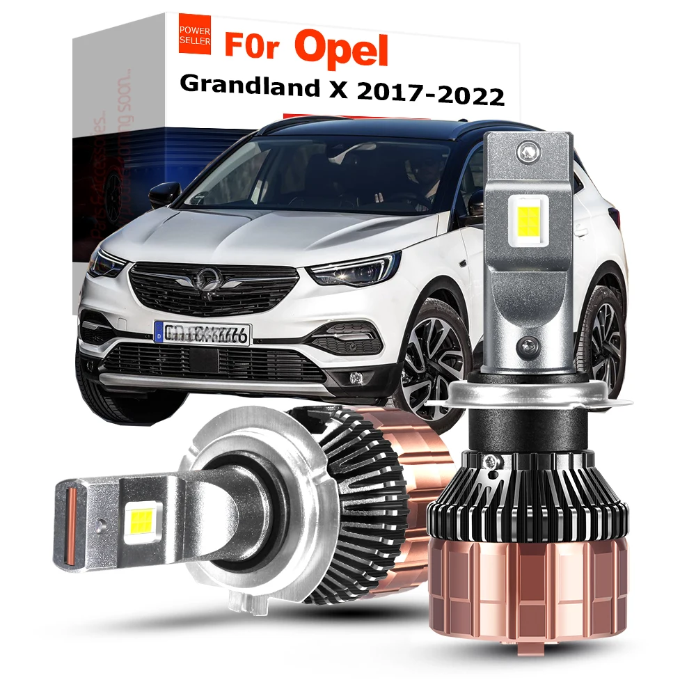

Автомобильная внешняя светодиодная фара ближнего света для Opel Grandland X (A18) SUV 2017-2022 100 Вт 20000LM без ошибок, лампа головного света, 2 шт.