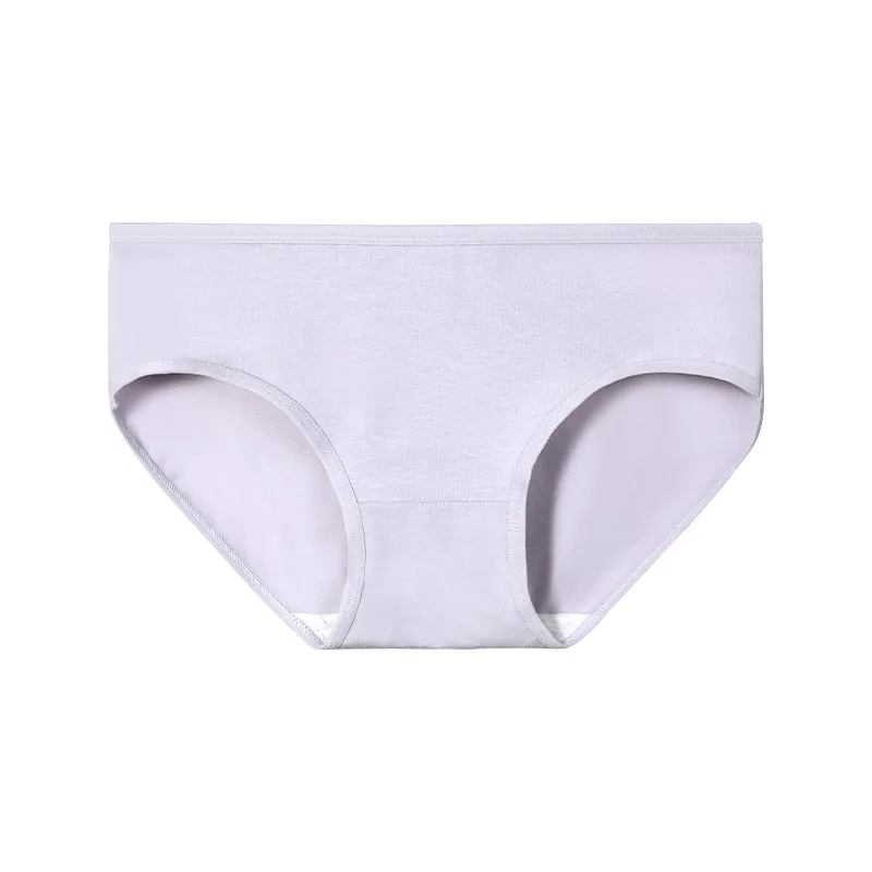 Ladies' pure cotton underwear, all-cotton antibacterial crotch, mid-waist, new breathable triangular shorts for girls