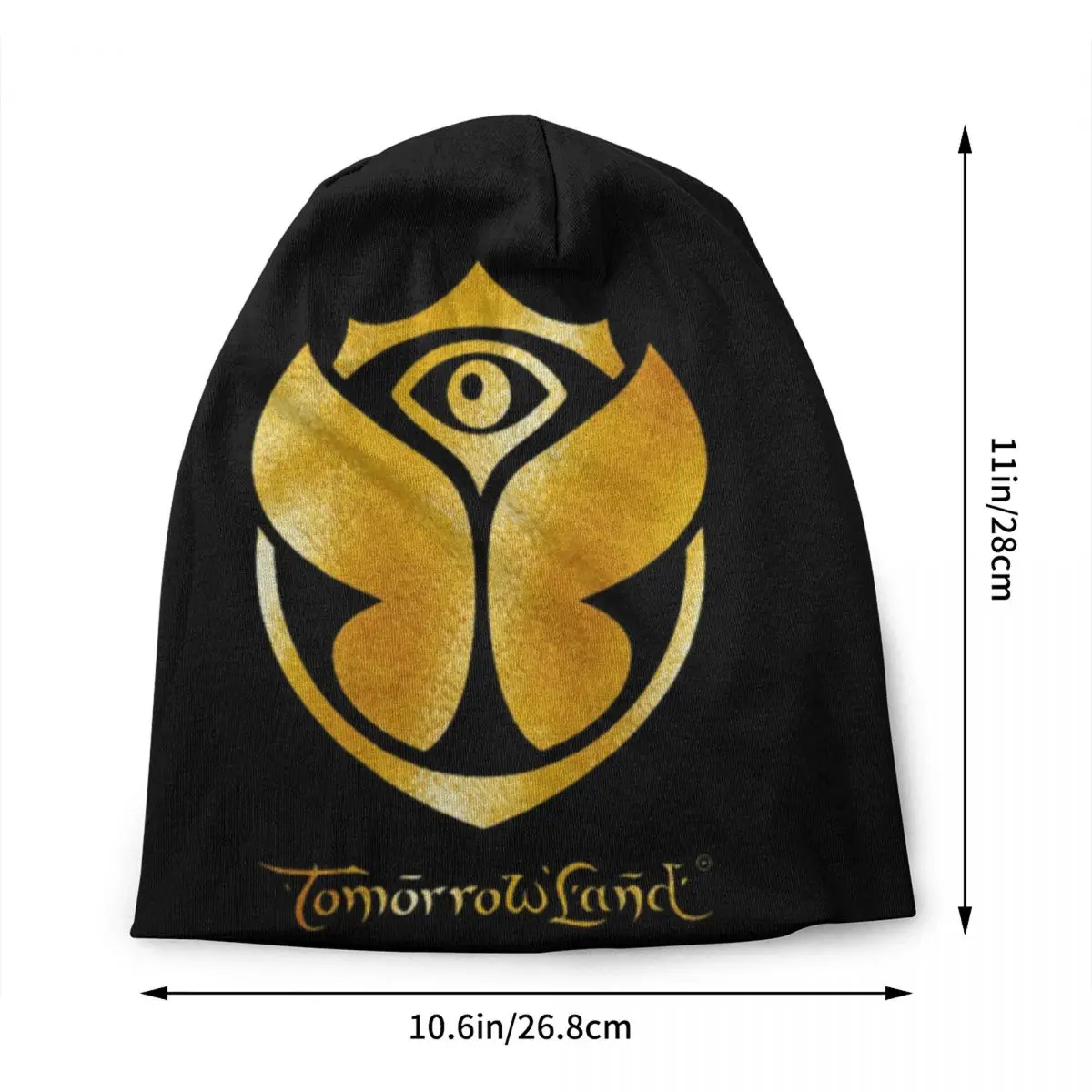 Golden Tomorrowland Beanie Cap Unisex Winter Warm Bonnet Femme Knit Hats Hip Hop Outdoor Ski Skullies Beanies Caps For Men Women