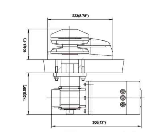 헤비 듀티 y 고속 앵커 윈치 윈치, 캡스턴 보트, 55ft ~ 90ft, 12V, 1000W, 1200W