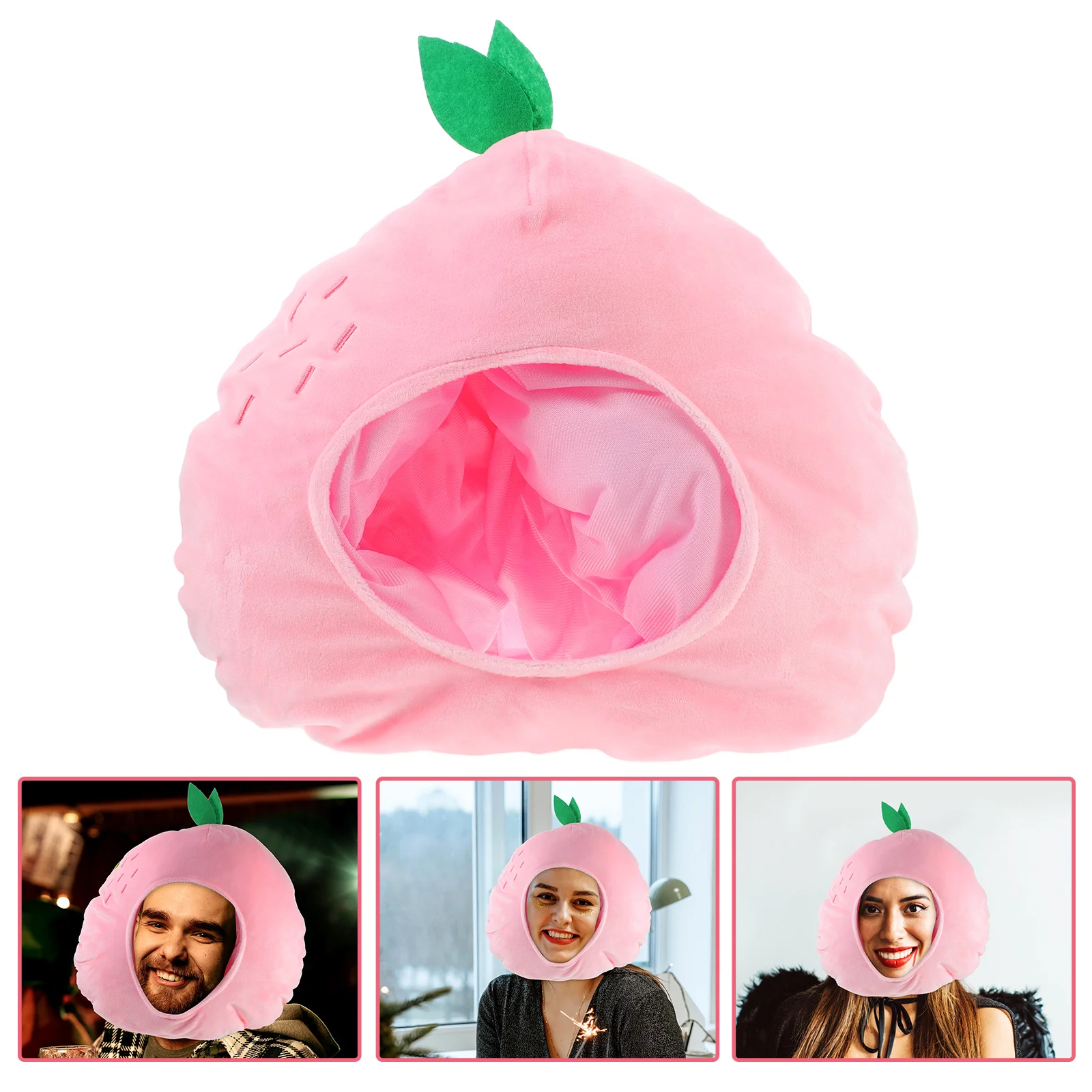 Cappello novità per feste con copricapo color pesca Cappello divertente per costume con copricapo di pesche Miss