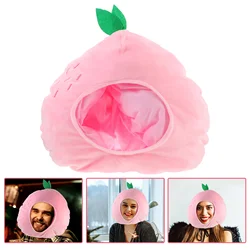 Peach Headgear Party Novelty Hat Funny Peaches Headdress Costume Cap Miss Funny Peach Hat Carnival Party Dress-up Cosplay Hats