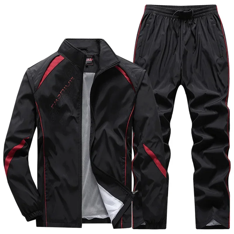 New Men\'s Sports Suits Tracksuits Mens Running Suit Quick Dry Workout Fitness Jogging Gym Men Basketball Tracksuit Sets Clothing