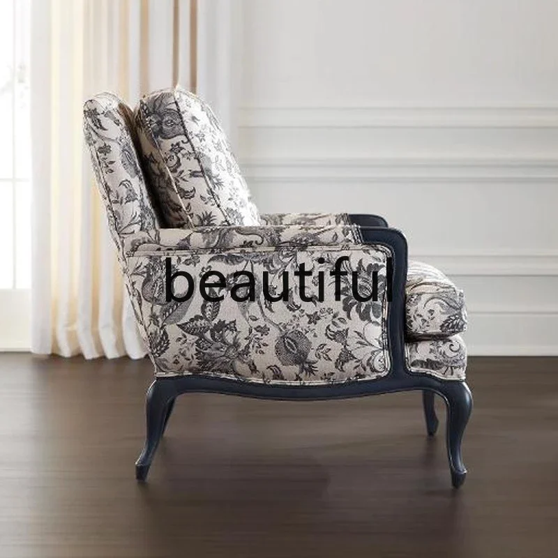 X  Beech solid wood, balcony lounge chair, retro, single sofa chair