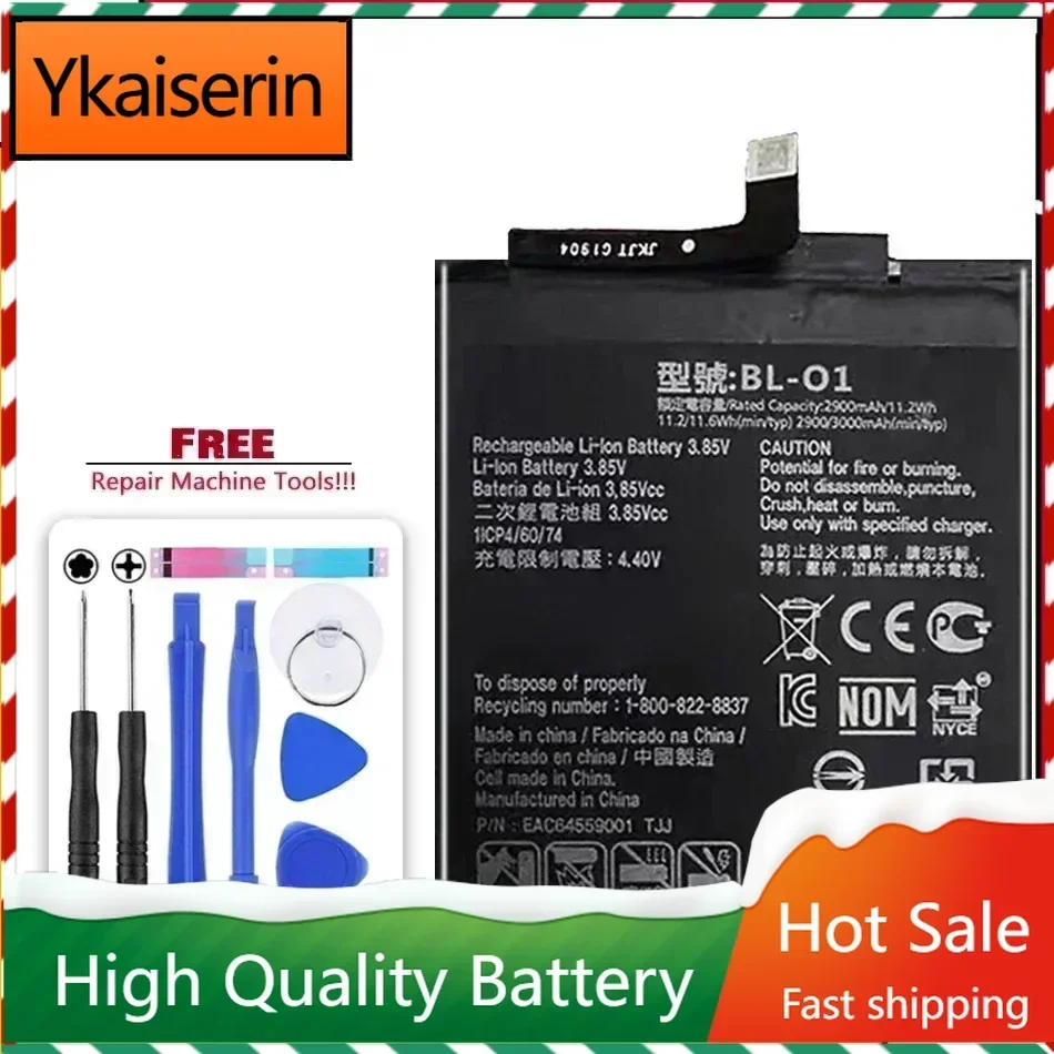 New 3000mAh BL-01 Battery for LG K20 2019 K8 LM-X120EMW LMX120EMW LM-X120 LMX120BMW Mobile Phone Bateria Warranty + Track NO