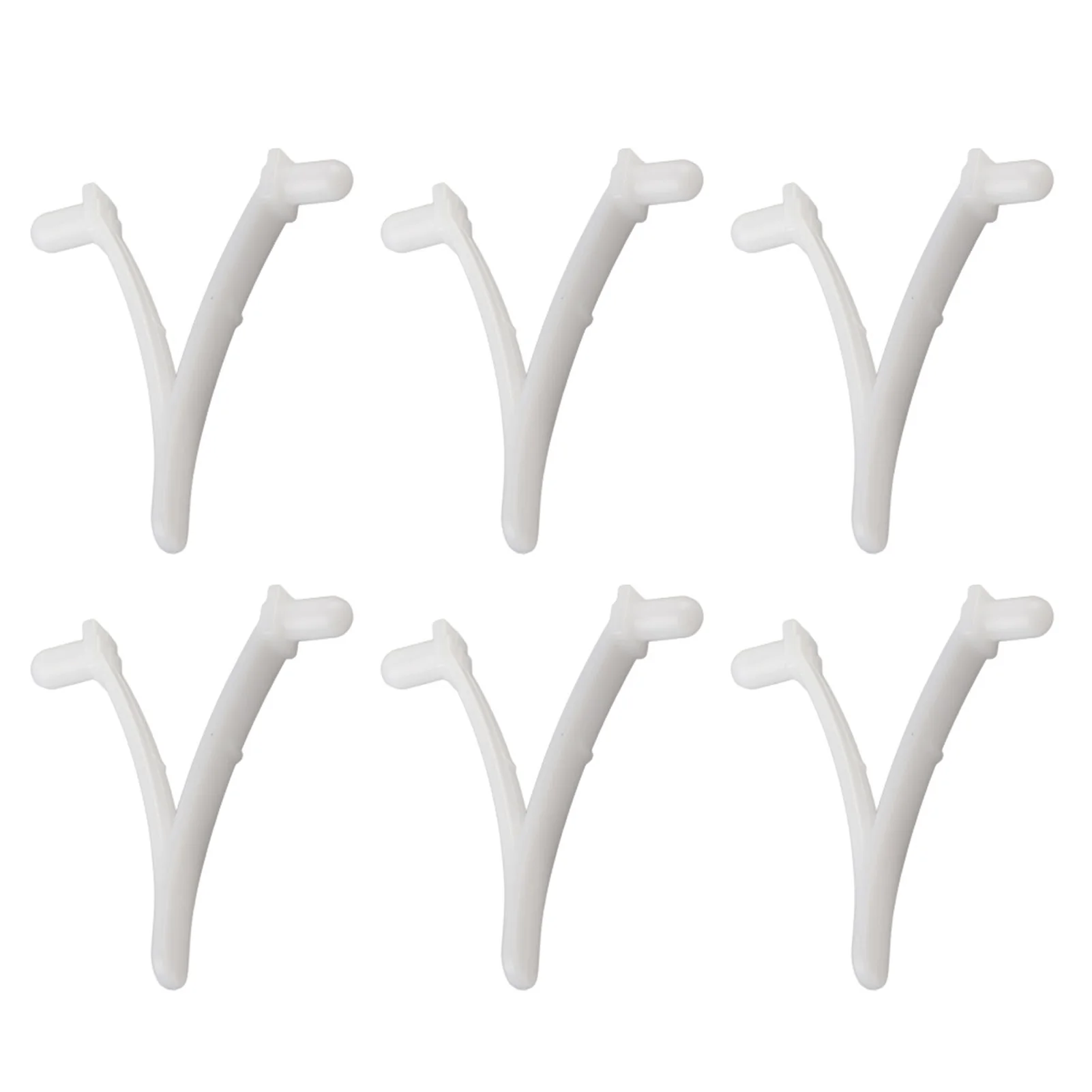 6pcs Pool Supply V Clip Resin Swimming Pool Pole Fixing Parts For Pool Spa Brush, Leaf Rake, Leaf Skimmer, Vacuum Head