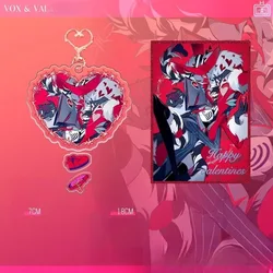 Valentine's Day Anime Vox Hotel Val 18CM Card Color Paper 7CM Acrylic Key Pendant Sign Birthday Gifts Collection