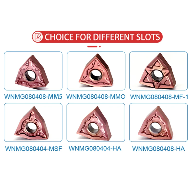 External Turning Tool WNMG Carbide Inserts WNMG080404 CNC Cutting Tools Set WNMG080408 metal lathe parts For Stainless Steel