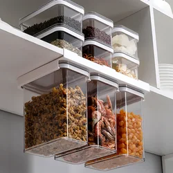 Cabinet Hanging Grain Box Wall Mounted Food Storage Tank Food Storage Container Refrigerator Sliding Seal Tank