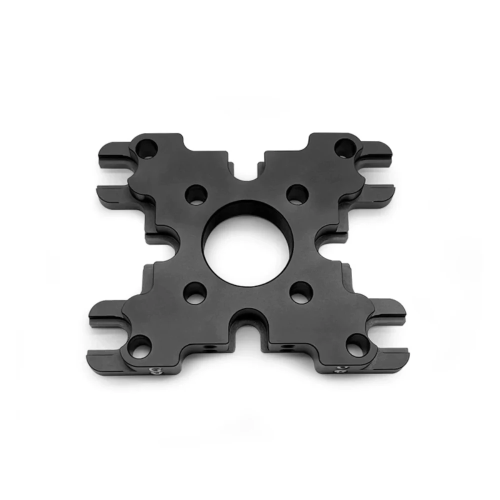 Optical Cage System Vertical Mounting Plate, SM1 Thread, M6 Slots, 30mm/60mm Coaxial, Black Anodized