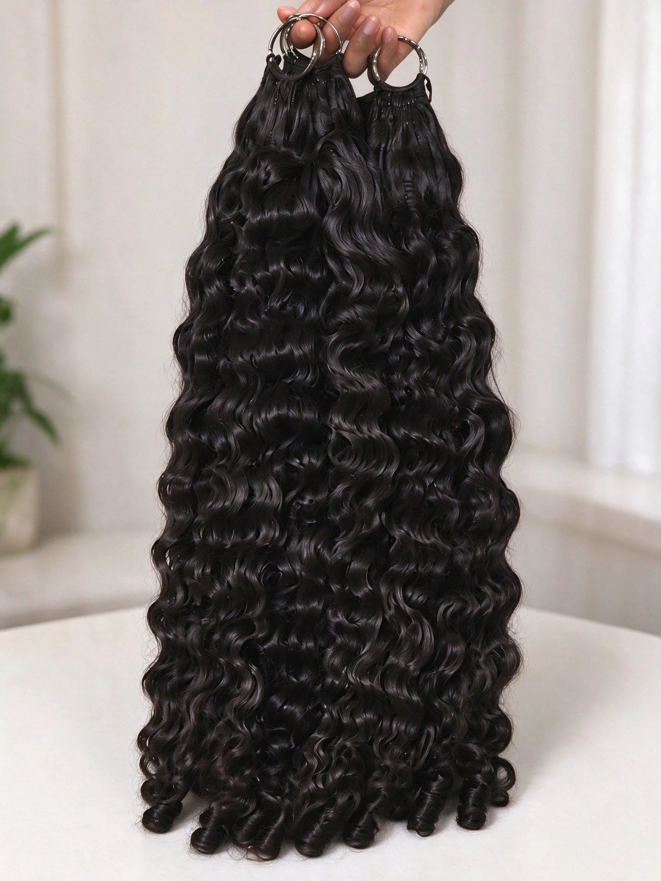 Smilegirl Burmese Curly Crochet Human Hair Braids Extensions Pre Separated Burmese Remy Hair Lightweight Reusable Remy Hair Extensions