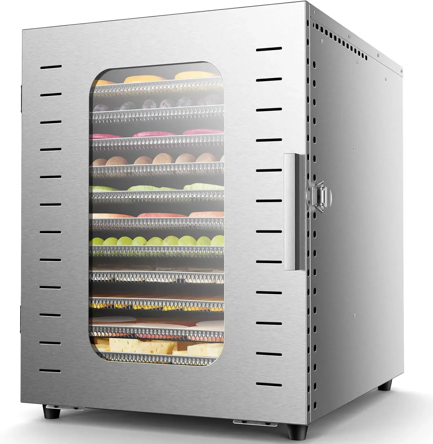 Large 12 Trays Food Dehydrator, Usable Area up to 22.67ft², 1200W Full Stainless Steel Dryer Machine, up to 190℉ Temperature, fo