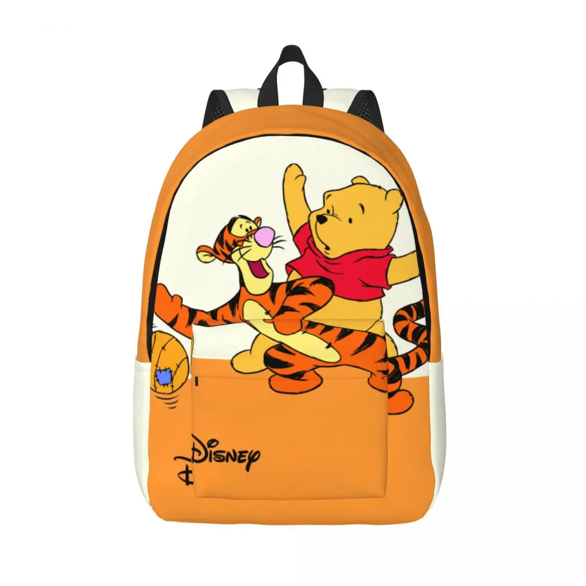 

Solid Tigger Cartoon Daypack For Work Office Zipper Closure Disney Winnie The Pooh Couple Rucksack Birthday