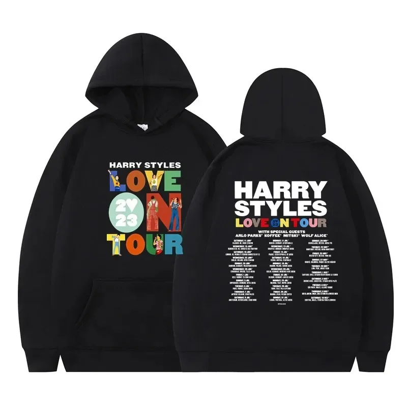 Love on Tour Concert Plus Size Cotton Hoodies Harajuku Vintage Oversize Hoody Men Women Clothing Aesthetic Sweatshirt Streetwear