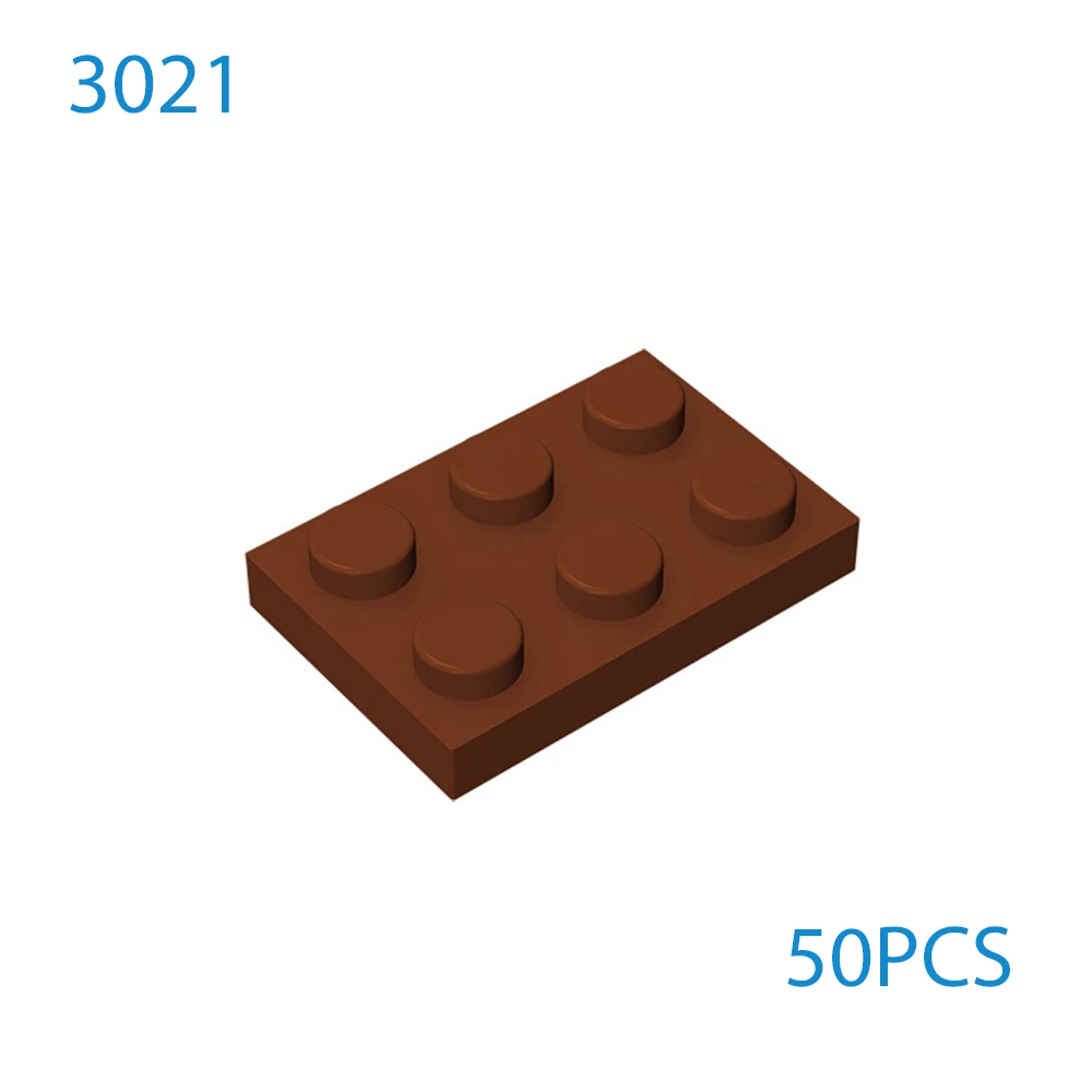 50 szt. Klocki DIY MOC Cienkie Figurki Klocki 2x3 Punktki 12 Kolorów Edukacyjne Kompatybilne z 3021 Zabawki dla Dzieci Prezent na Boże Narodzenie
