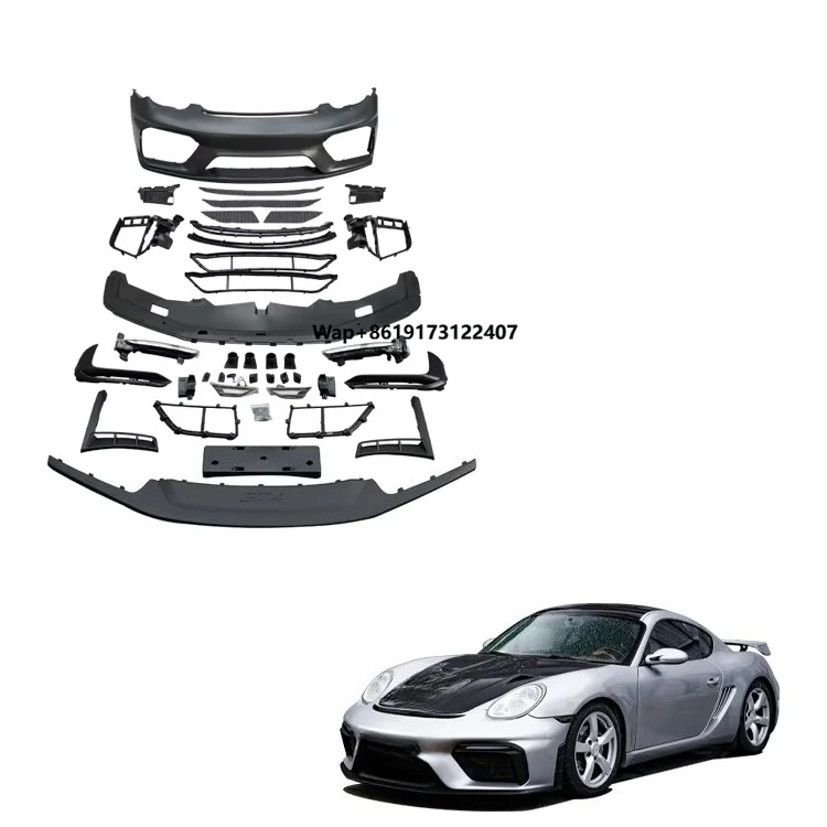 

987 Upgrade GT4 Style Front Bumper Assembly Car Tuning Parts PP Plastic Bodykit for 718 987 GT4 Body Kits