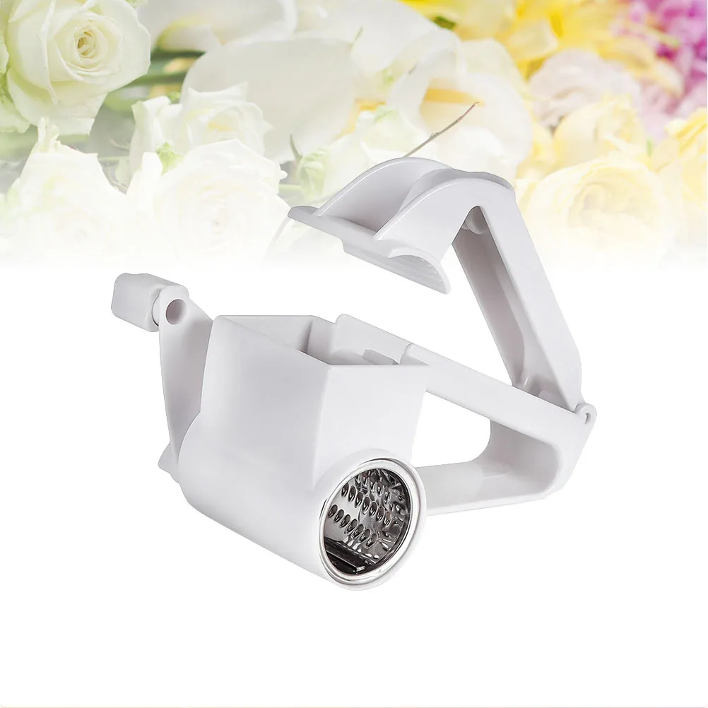 

Plastic Rotary Cheese Grater Multi-Function Hard Cheese Nut Vegetable Shredder Stainless Steel Blades Easy Take Apart Dishwasher
