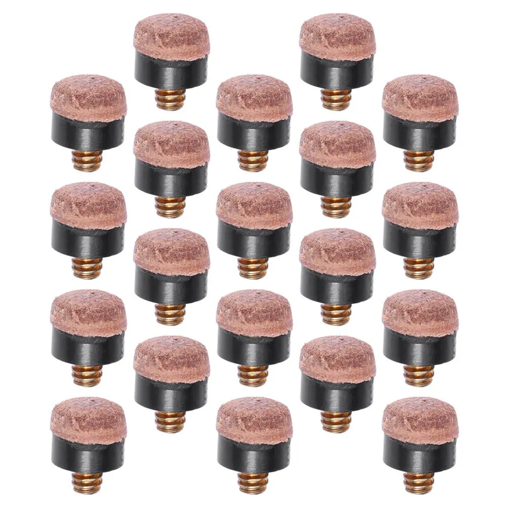 25Pcs Screw-On Pool Cue Tips Replacement Kit for Billiard Cues – Durable Leather Tips for Cue Sports