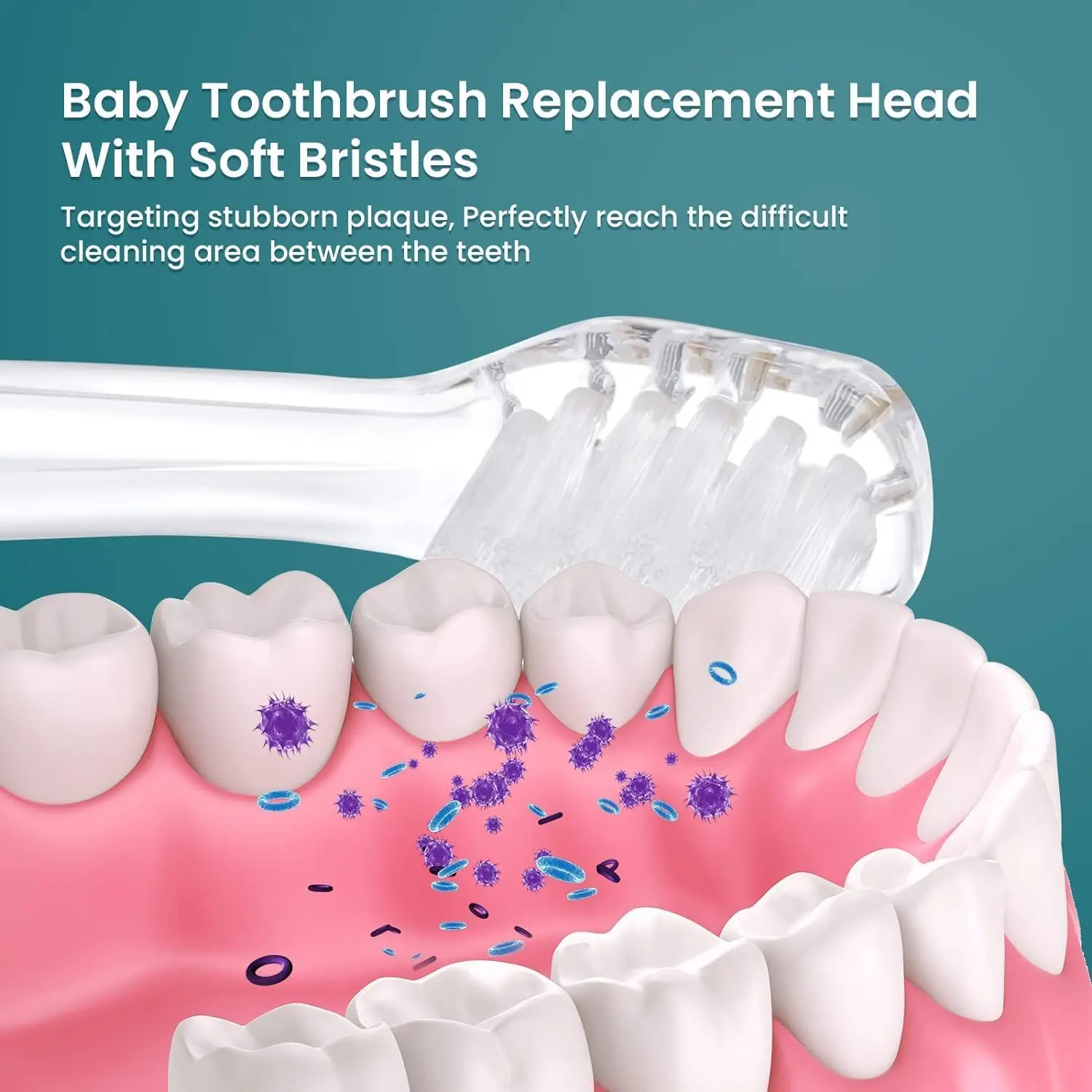 Seago อะไหล่หัวแปรงสีฟันสำหรับ SG513 SG977 8แพ็คสำหรับเด็กวัยหัดเดินใช้ได้กับแปรงสีฟันไฟฟ้า Seago