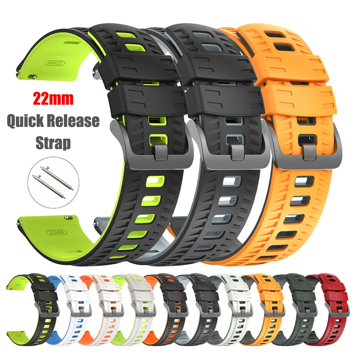 22mm Wrist Strap For COLMI V75 GPS V73 P81 P71 P68 Silicone Watch Band For COLMI C8 Max/C81/M42/i30 Bracelets Replace Watchband
