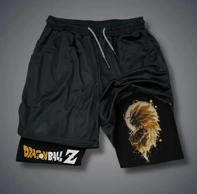 

Dragon Ball Super Authorized shorts, anime breathable quick-drying beach pants, retro Y2K hip-hop style gym