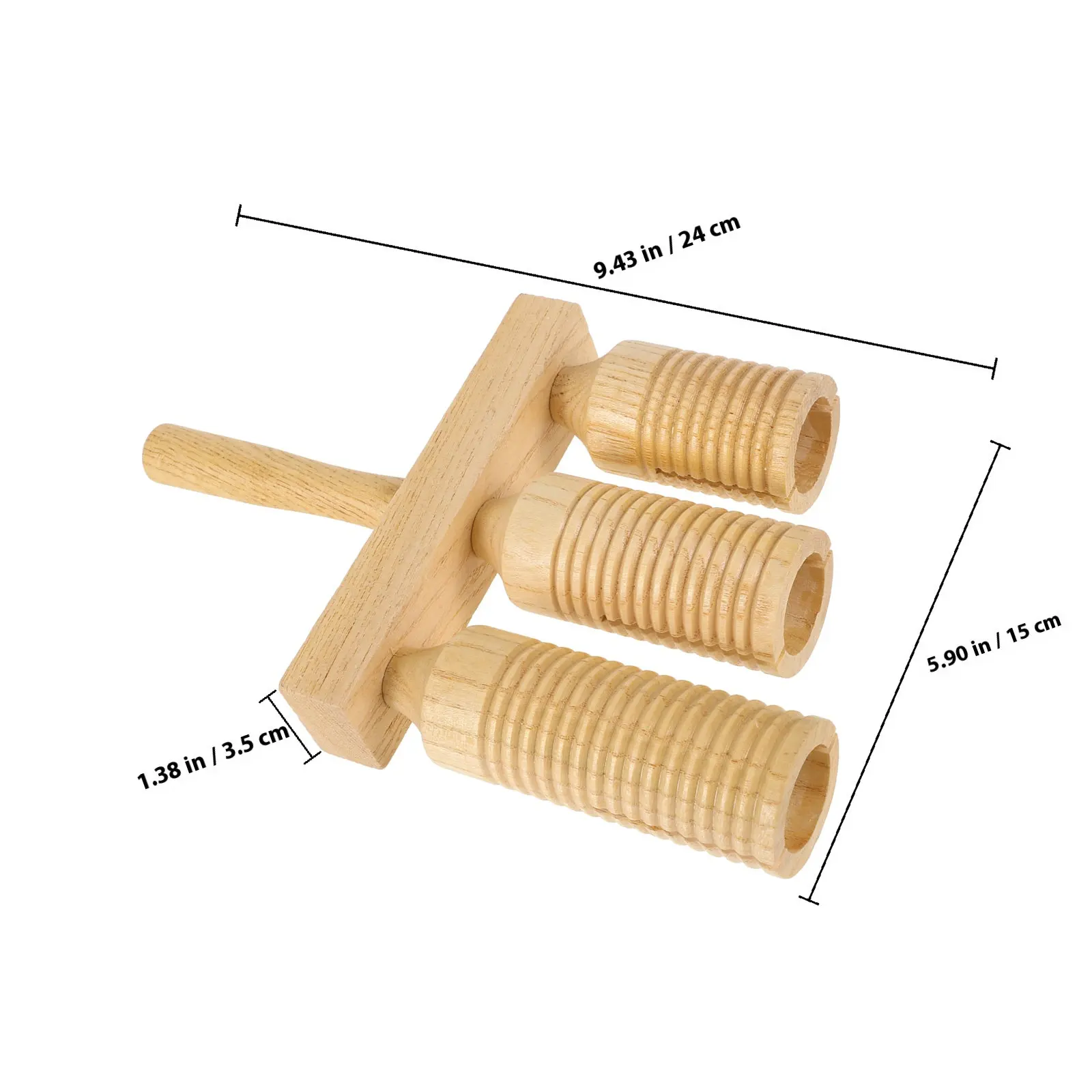 1Set Solid Construction Double Guiro Wooden Percussion Instrument Educational Musical Instrument for Toddlers Hand Eye Skill