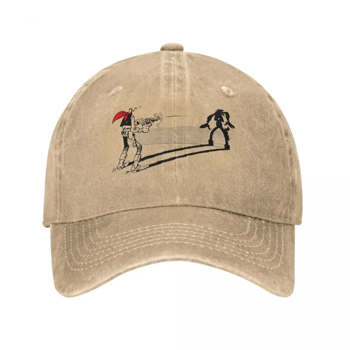 2026 Lucky Luke His Shadow Men Women Baseball Caps Cartoon Daltons Anime Distressed Washed Caps Hat Outdoor Adjustable Fit Headw