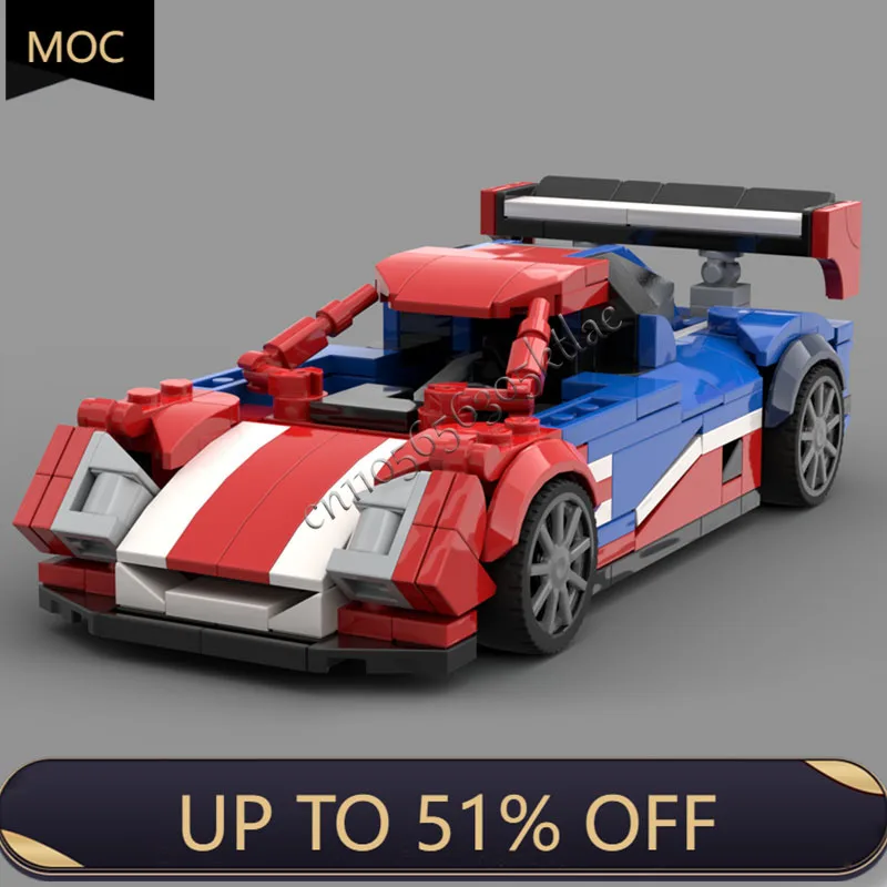 

307 шт. MOC Speed Competition Series Daytona Racing Building Blocks Модель DIY Креативные технологии Кирпичи Игрушки Детские праздничные подарки