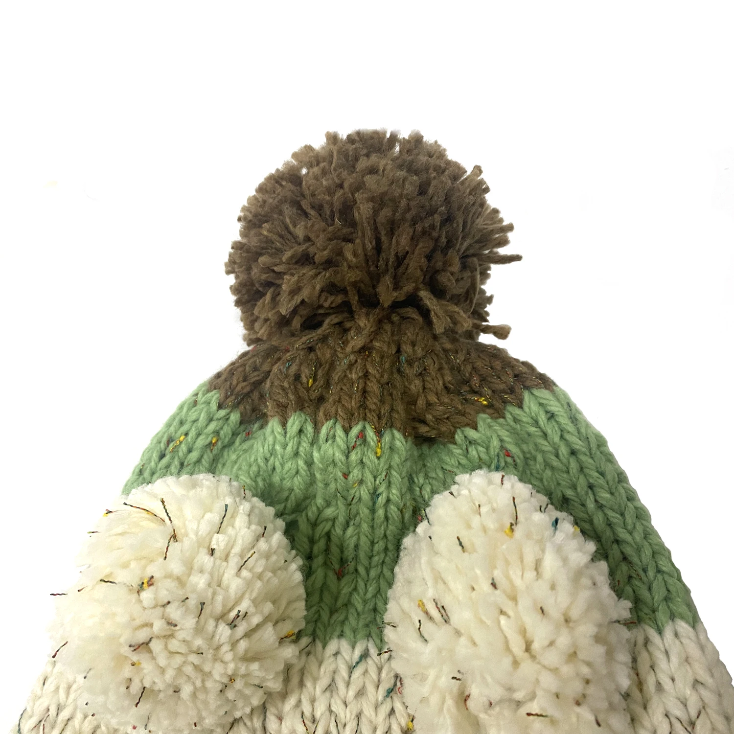 BomHCS Crochet Handmade Knitted Pompom Ball Beanie Braided Winter Warm Hat