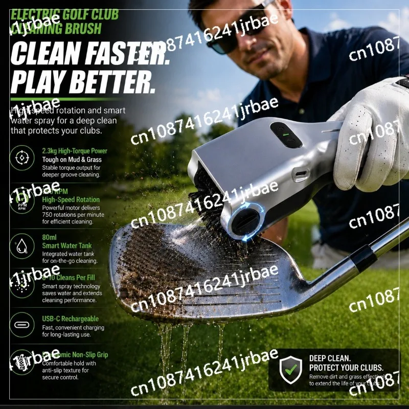 The new golf electric cleaning brush is a powerful decontamination and club washer with dual functions and portability