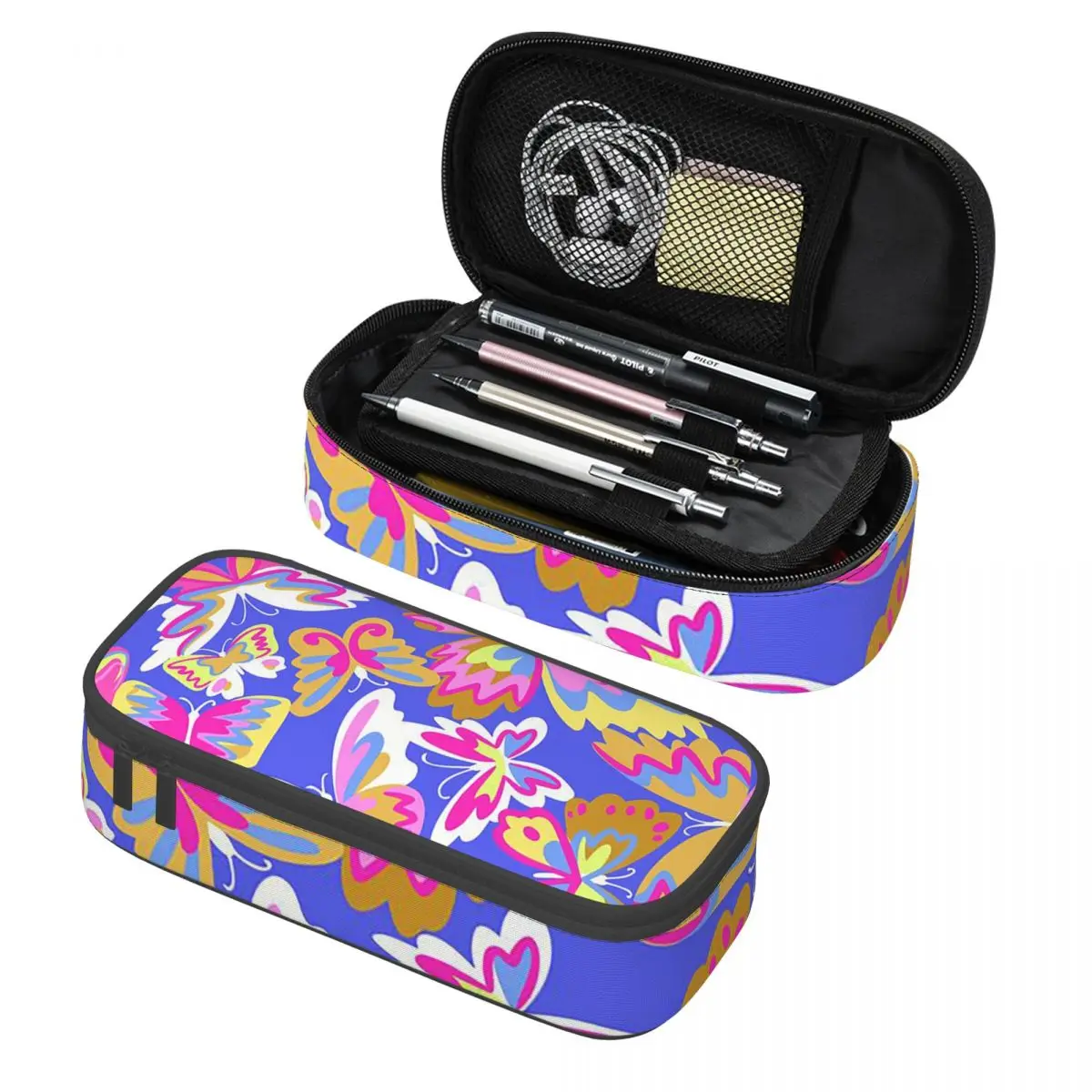 

Colorful Butterfly Pencil Case Pen Holder Storage Stationery Supplies Big Capacity Pen Box Pencil Bag for Students