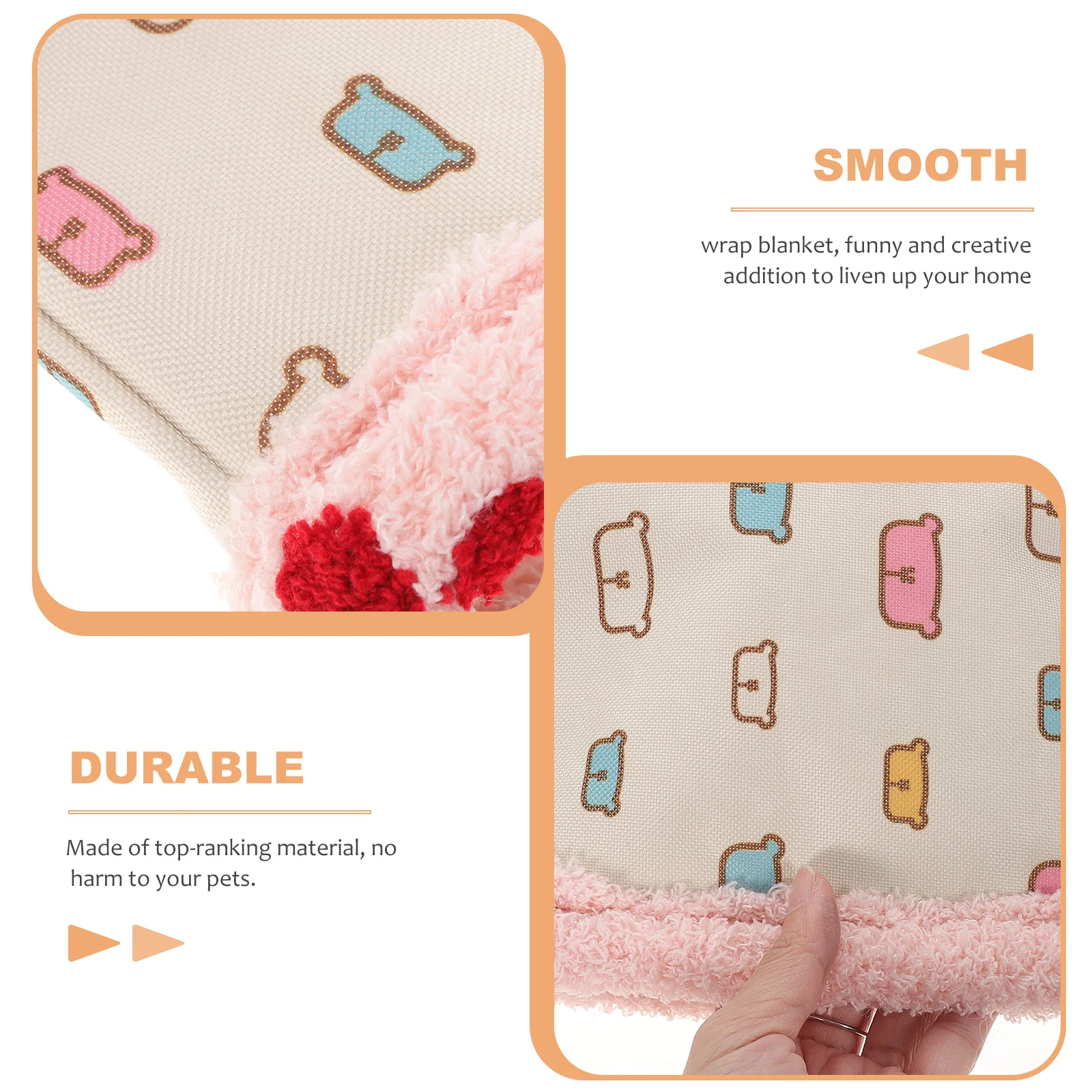 

Warm Pet Sleep Sack Small Hamster Rabbit Wrap Blanket Sleeping Bag Nest Bed Mat Cozy Sleep Mat Hamster Wrap