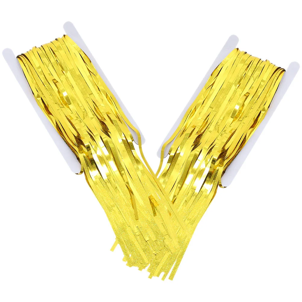 

2pcs Fringe Curtain Tinsel Backdrop For Party Decoration Birthday Wedding Shower Festival Event Streamer Decor