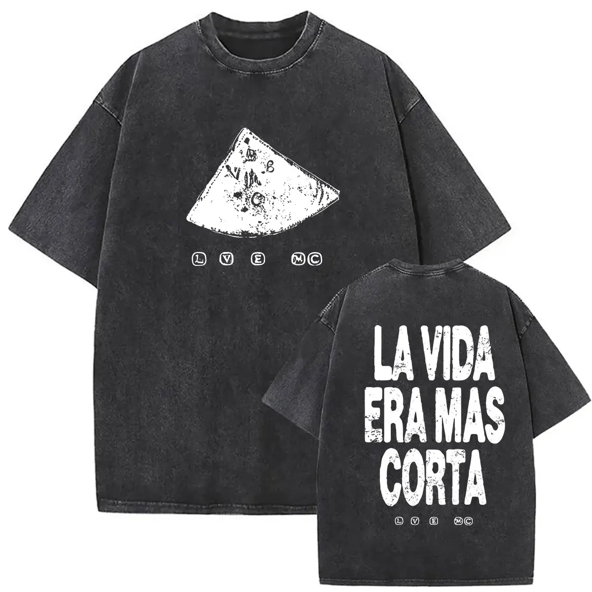 Vintage Washed Milo J LVEMC Tour 2026 Print T-shirts La Vida Era Mas Corta Album Short Sleeve T-shirt Men Women Clothing T Shirt