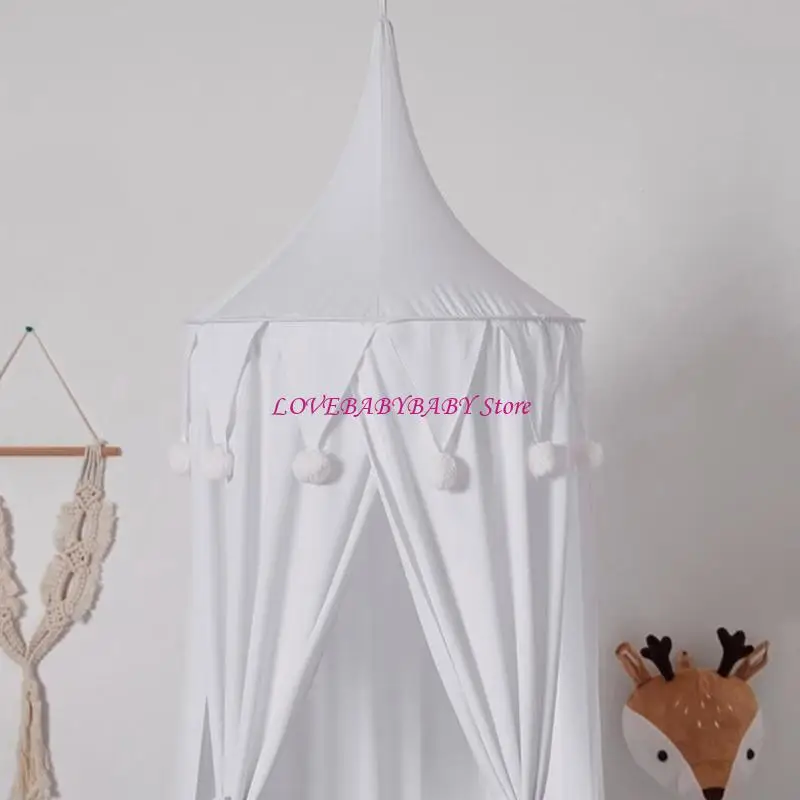 Dekorasi kamar pembibitan anak -anak bulat mainkan tenda kubah tahan lama untuk anak 4xbc