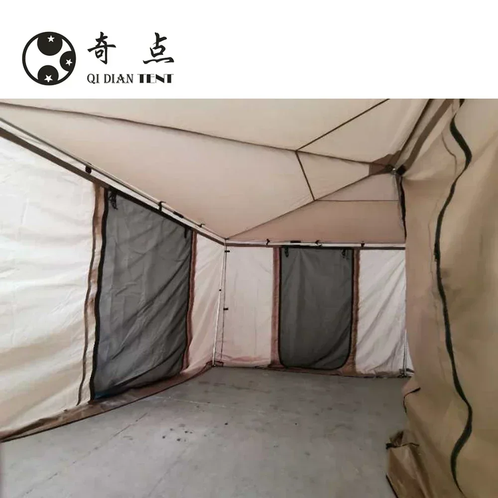 Sector Awning Tent Cloth House Side Car Tent Awning with 4 Walls Full House 2.1M/2.5M Radius Size