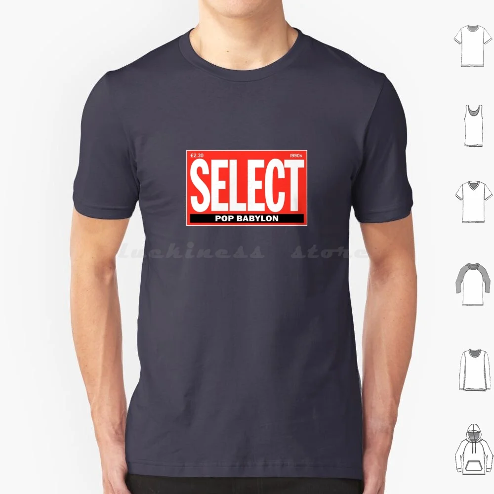 Camiseta Select Magazine Music Britpop de los 90, talla grande, 100% algodón, Select Magazine Stone Roses Britpop Music Magazine Uk Indie 90s