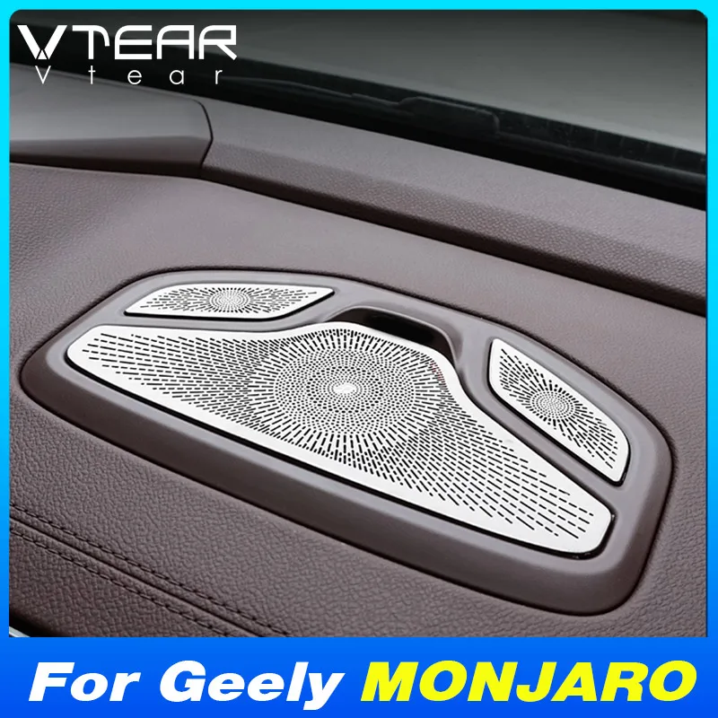 Vtear Car Inner Speaker Cover Trim Decoration Parts Door Loudspeaker Accessories Products For Geely Monjaro Kx11 Manjaro 2024