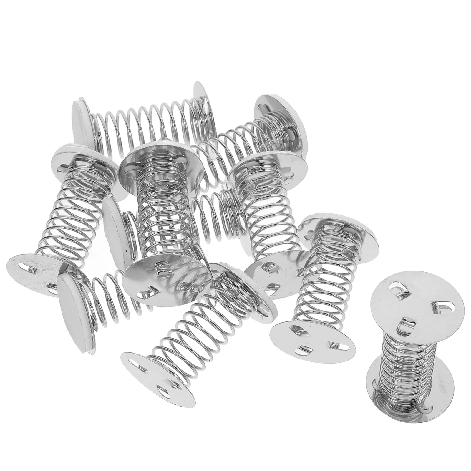 

10 Pcs Toys Spring Seat Base Spiral Wobble Decoration Shaking Head Baby Dashboard Silver Springs for Crafts