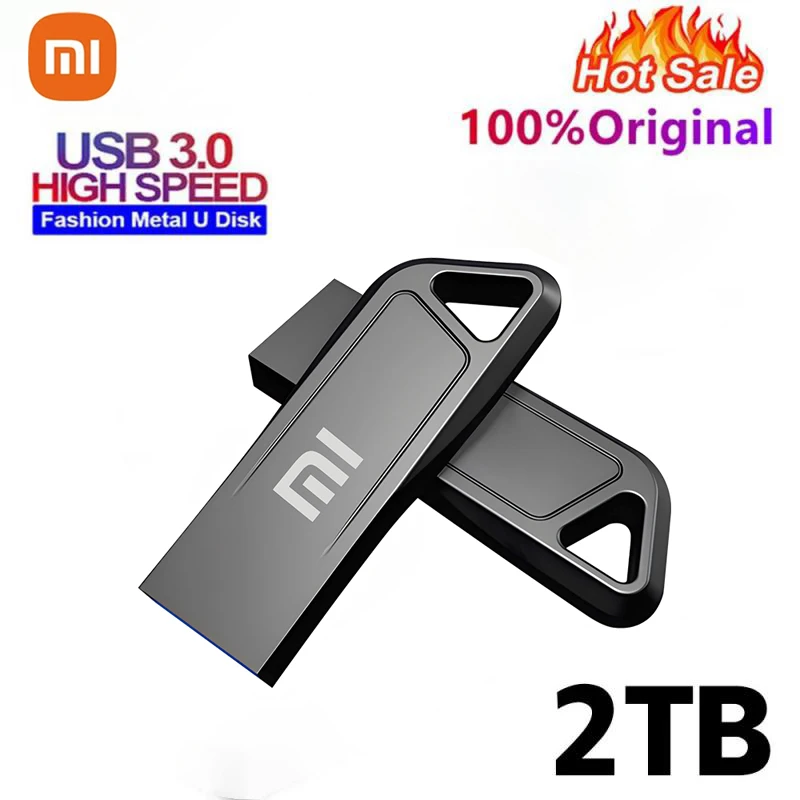 Xiaomi 1TB Flash-Laufwerk 2TB USB-Flash-Laufwerk Metall USB-Stick Zip-Laufwerk Hochgeschwindigkeits-USB 2.0-Speicher-Stick USB-Laufwerk mit Schlüssel bund