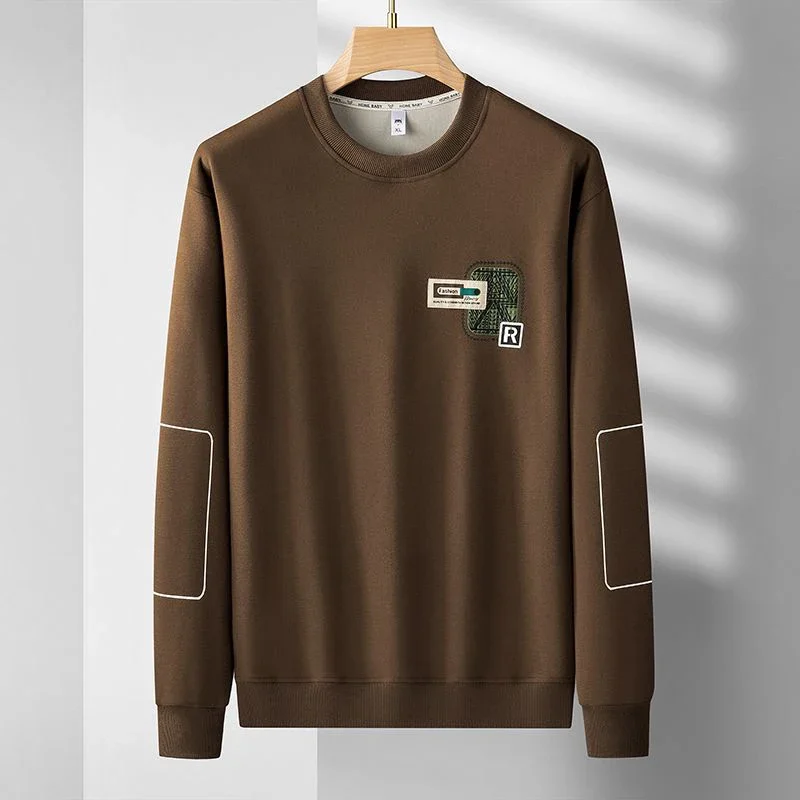 LIBIELIY Fashion O-Neck Spliced Printed Casual T-Shirts Men's Clothing 2025 Spring Autumn New Loose All-match Tops Korean Tee Sh