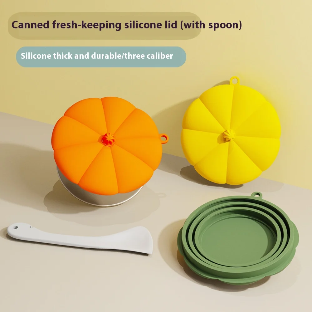 

3-in-1 Cat Food Can Lid - Leakproof Silicone Seal for Freshness, Universal Pet Can Cover (Fits Most Sizes)