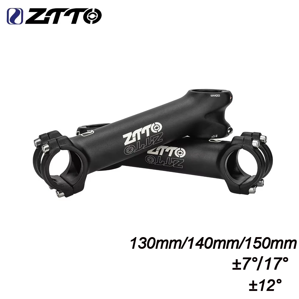 ZTTO 130/140/150mm MTB Bike Long Stem Riser 7 Degree 12Degree 17 Degree Handlebar Extender 31.8mm Stem Bicycle Power Parts Riser