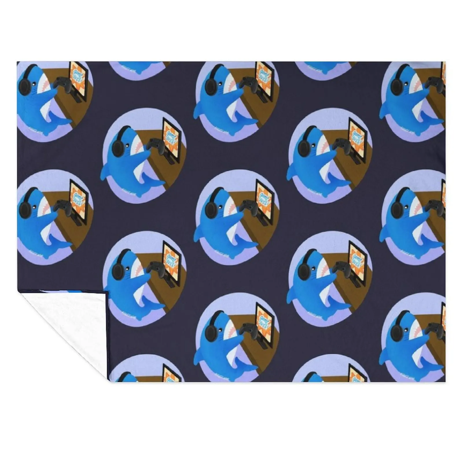 

Gamer Blahaj/shark Throw Blanket Flannels warm winter Camping blankets and throws Blankets