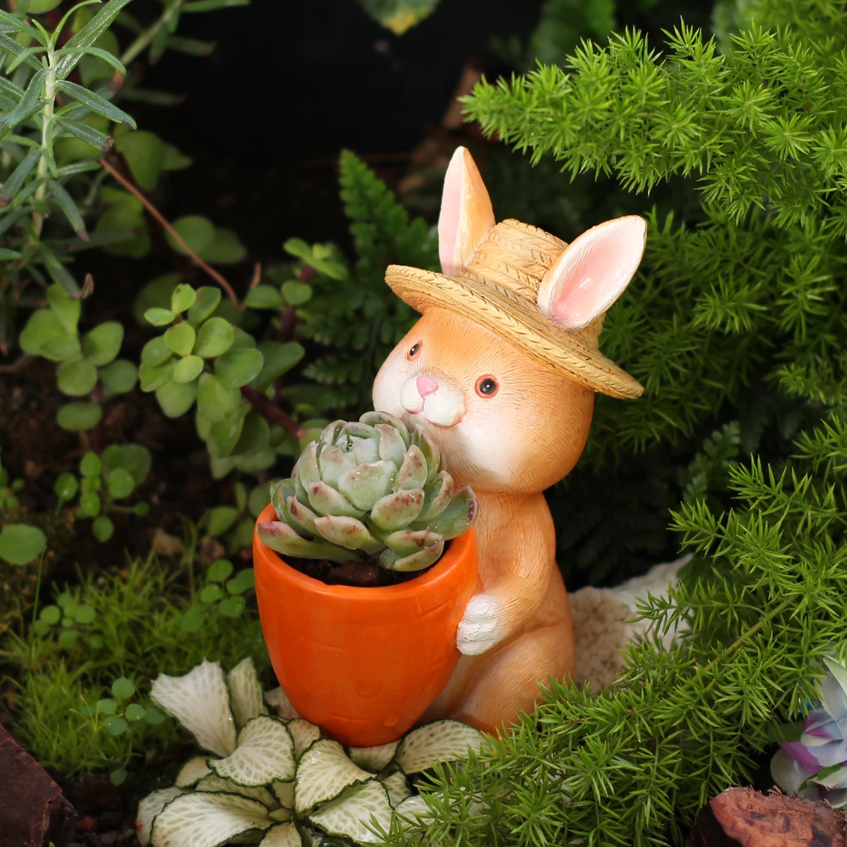 Garten-Hase mit Topf Schokoladen-Kaninchen Osterdekoration Frühling Sommer Gartendekorationen Muttertag Geschenke Oster-Party-Deko