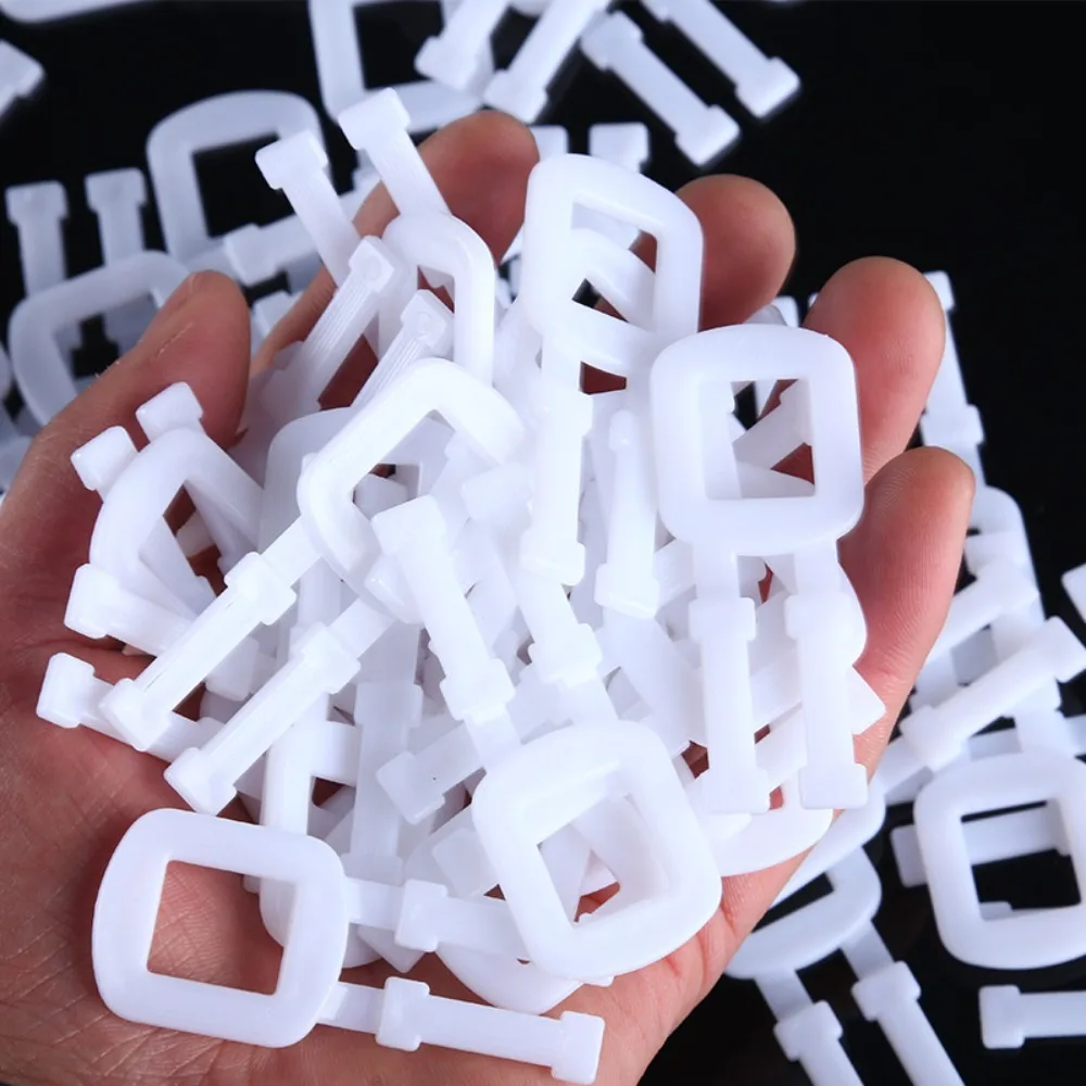 

White Packing Strap Buckle Transparent PP Material Plastic Packing Buckle Effective 60x25 Mm Belt Buckle Transportation
