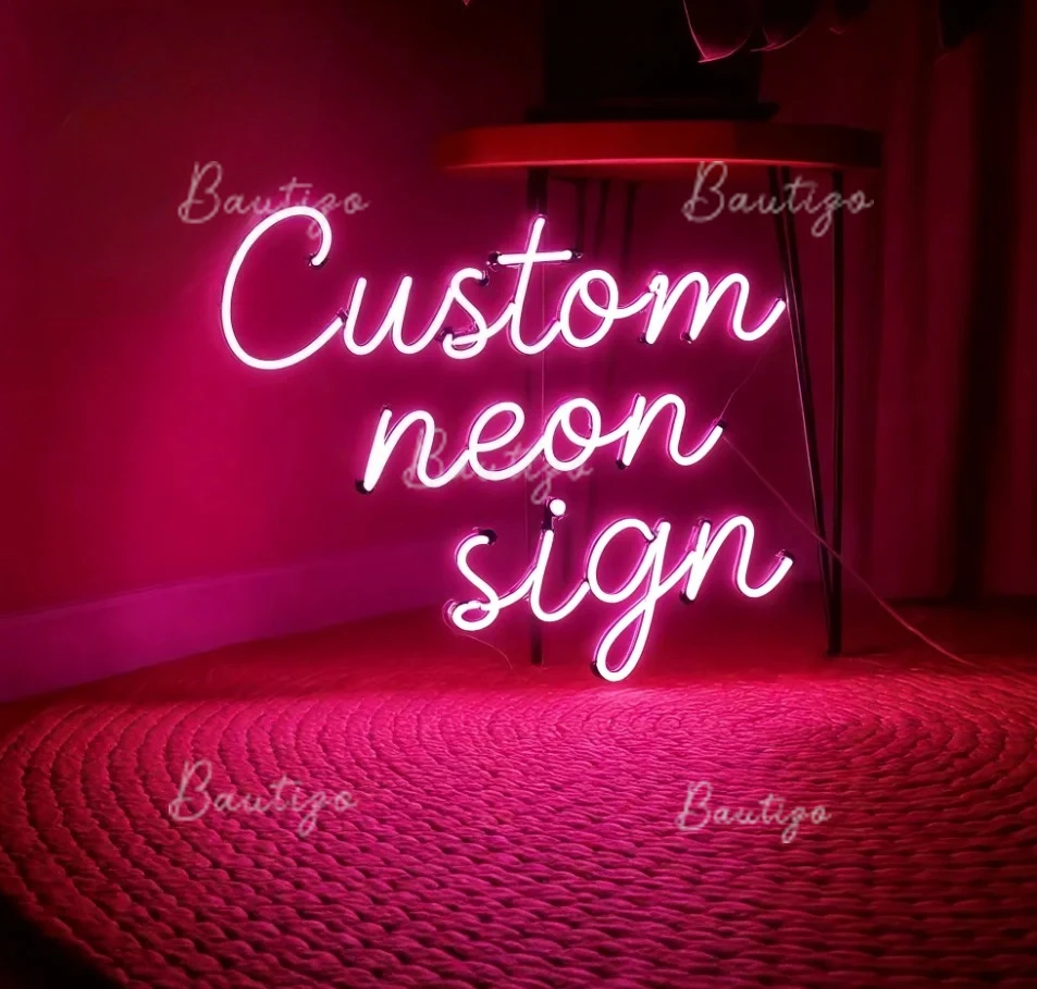 Room Decor & Business Logo Custom Signs: 3D Acrylic Neon/LED Lights for Barber Bars, Cafés, Beauty Salons, Parties & Birthdays
