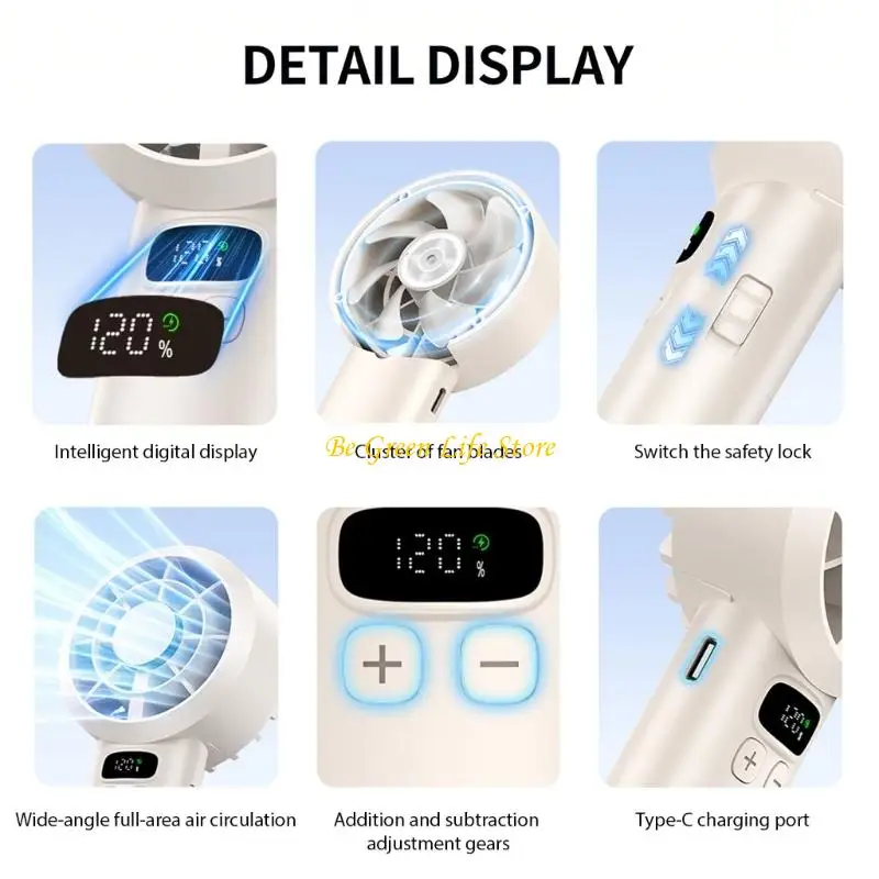 M7DF Tiny Individual Cooling Fan 1200mAh Battery Capacity And 120 Wind preferences